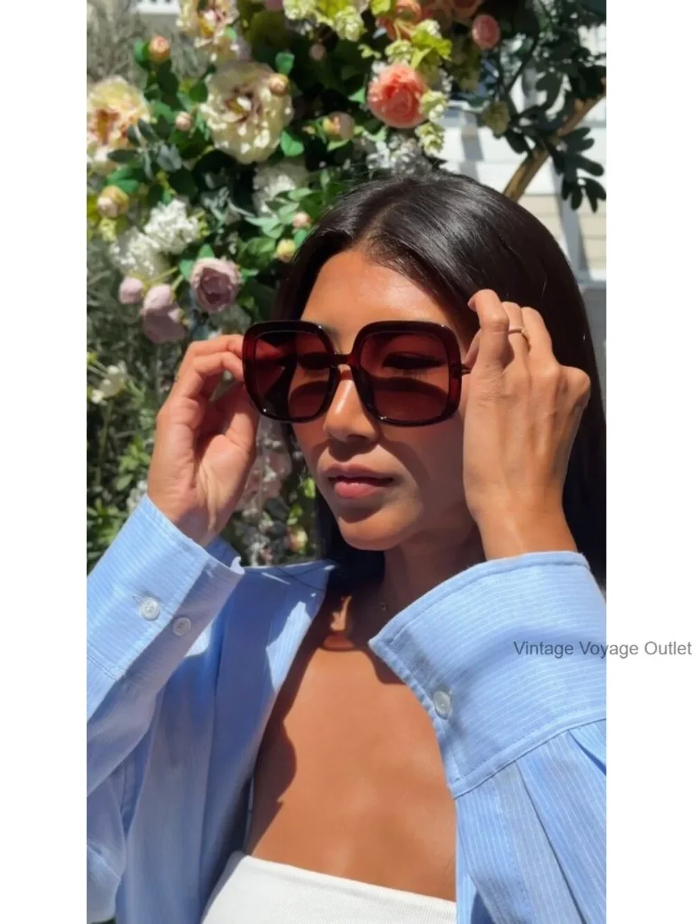 Oversized Polarized Sunglasses for Women Retro UV400